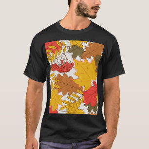 T-shirt Feuilles d'automne, simple motif transparent