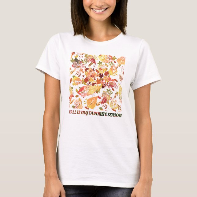 T-shirt Feuilles d'automne : Tee graphique saisonnière (Devant)