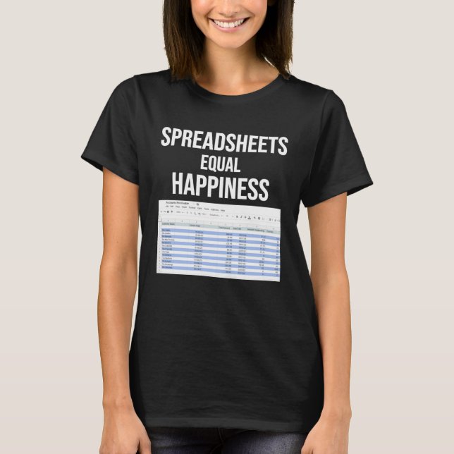 T-shirt Feuilles de calcul Comptable fiscal de mème - CPA  (Devant)