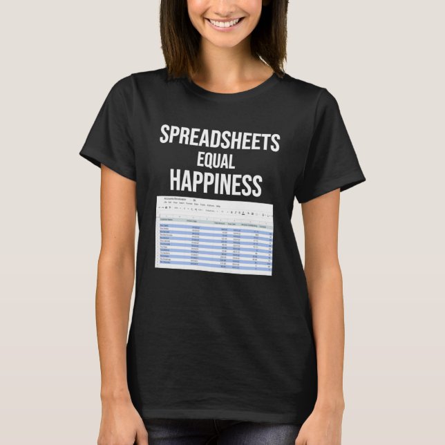 T-shirt Feuilles de calcul Comptable fiscal de mème - CPA  (Devant)
