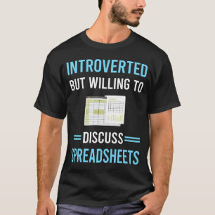 T-shirt Feuilles de calcul de feuille de calcul introduite