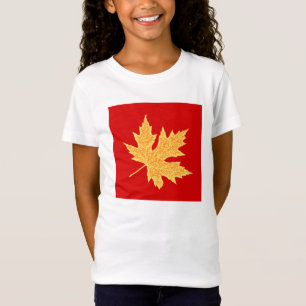 T-Shirt Feuilles de chêne - rouge profond et safran