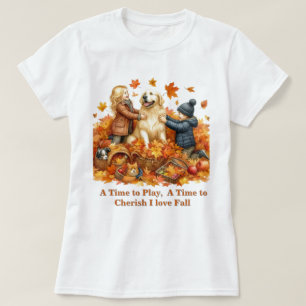 T-shirt Feuilles de la saison automnale Amour de l'automne