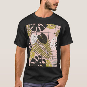 T-shirt Feuilles de palmiers tropicaux, été élégant.