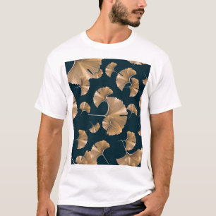 T-shirt Feuilles de paume de ginko tropical, motif hawaïen