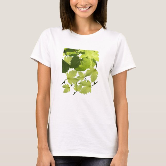 T-shirt Feuilles de vigne de raisin vert (Devant)