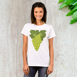 T-shirt Feuilles de vigne de raisins verts Fruit frais