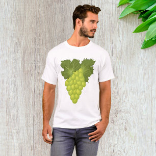 T-shirt Feuilles de vigne de raisins verts Fruits frais