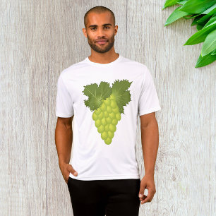 T-shirt Feuilles de vigne de raisins verts Fruits frais