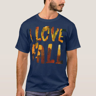 T-shirt Feuilles d'orange or j'aime tomber