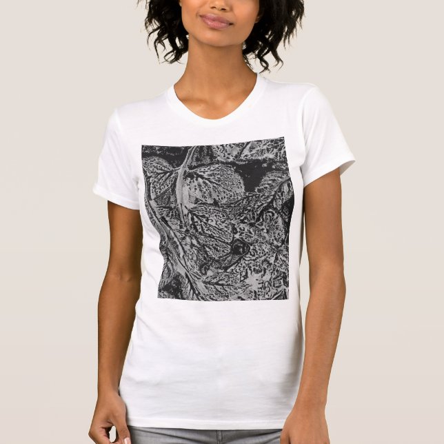 T-shirt Feuilles noires (Devant)