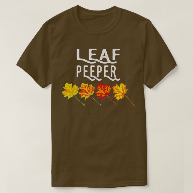 T-shirt Feuilles Peeper Automne Peeping Chute Foliage 653 (Design devant)
