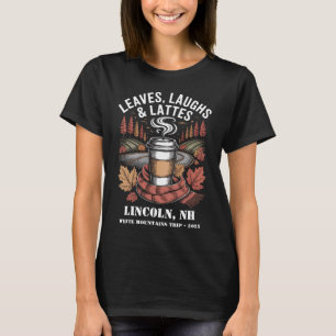 T-shirt Feuilles Personnalisées Rire Lattes Voyage d'autom