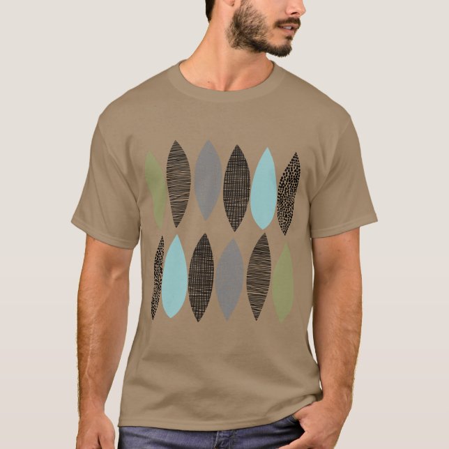 T-shirt Feuilles Texturées 01 (Devant)