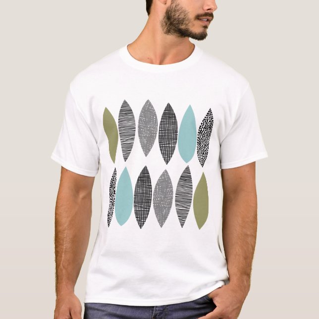 T-shirt Feuilles Texturées 01 (Devant)