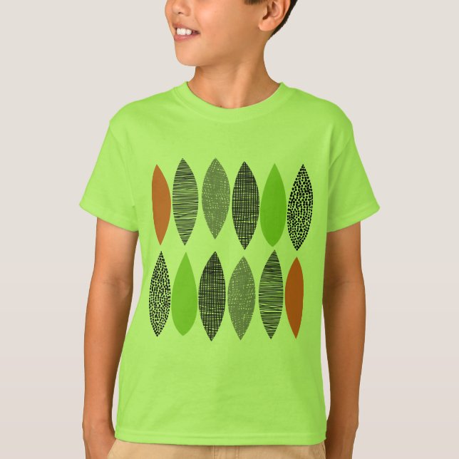 T-shirt Feuilles texturés 02 (Devant)