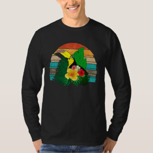T-shirt Feuilles tropicaux Oiseaux exotiques Fleur animali