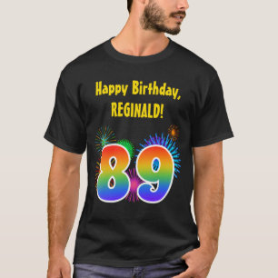T-shirt Feux d'artifice d'amusement + Motif "89"