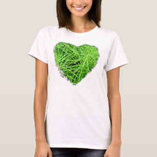 T-shirt Feux d'artifice d'herbe verte ; Aucun texte