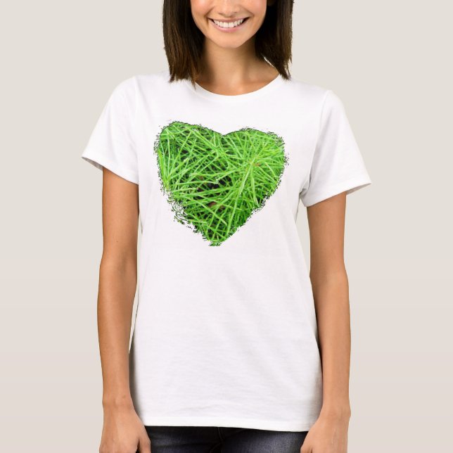 T-shirt Feux d'artifice d'herbe verte ; Aucun texte (Devant)