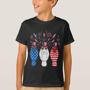 T-shirt Feux d'artifice drôles Mana Drapeau américain USA 