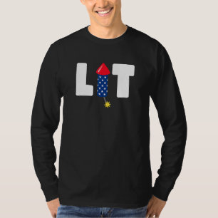 T-shirt Feux d'artifice du 4 juillet Lit Patriotique Fiert