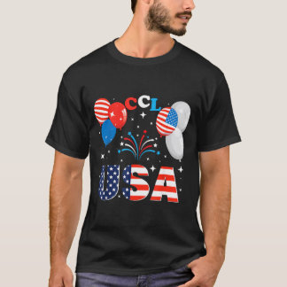 T-shirt Feux d'artifice du drapeau patriotique pour le 250