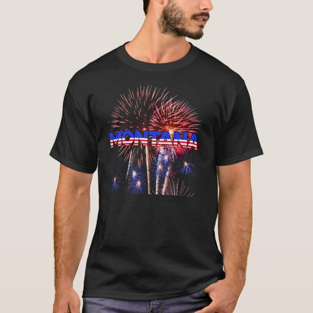 T-shirt Feux d'artifice du Montana (Devant)