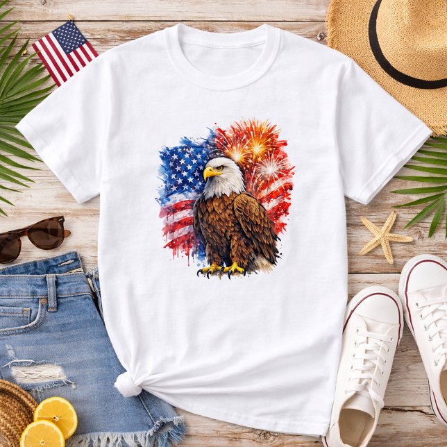 T-shirt Feux d'artifice Eagle patriotique  (Créateur téléchargé)