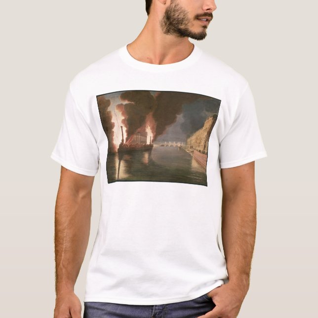 T-shirt Feux d'artifice sur la Seine (Devant)