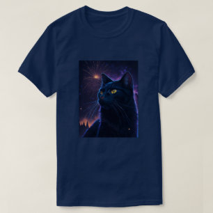 T-shirt Feux de chat noir