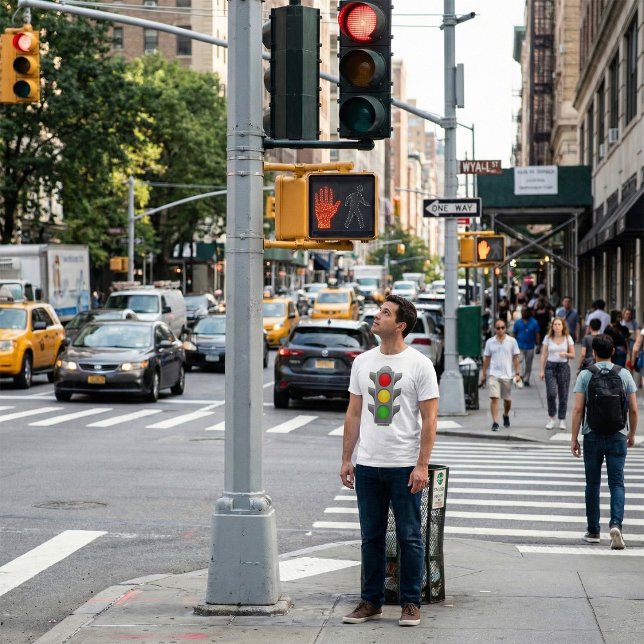 T-shirt Feux de circulation Signal rouge jaune vert (Créateur téléchargé)