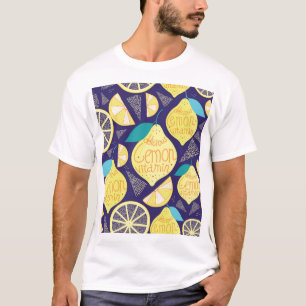 T-shirt Feux de citrons : bleu foncé Motif brillant