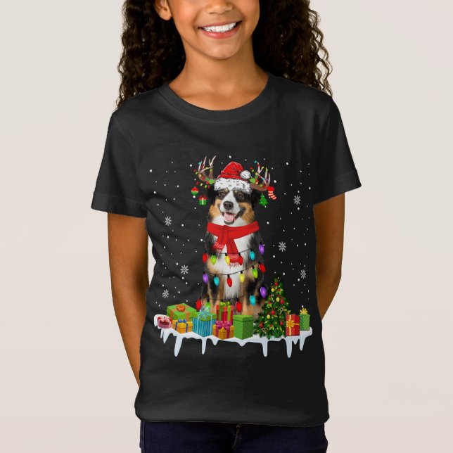 T-Shirt Feux de neige en pingouin de Noël (Devant)