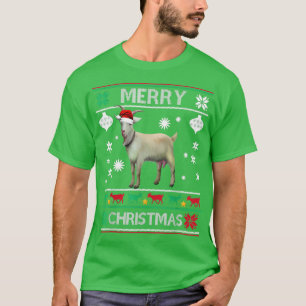 T-shirt Feux de Noël Chèvre XMas Pyjama Joyeux Noël