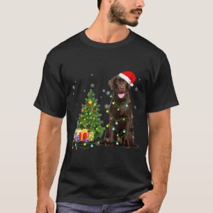 T-shirt Feux de Noël du Père Noël du Labrador