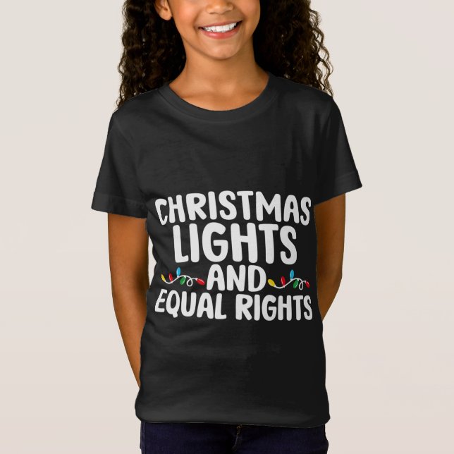 T-Shirt Feux De Noël Et Pyjamas À Équité Des Droits (Devant)