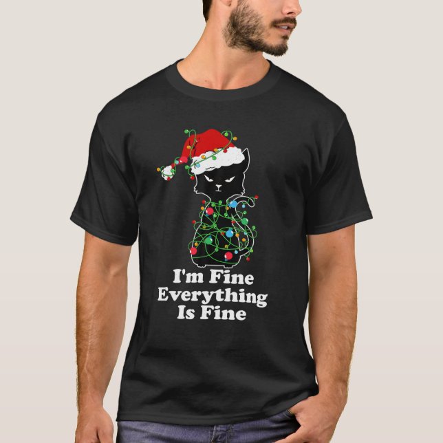 T-shirt Feux de Noël Je vais bien Tout va bien (Devant)