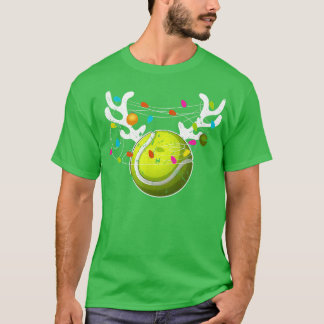 T-shirt Feux de Noël Tennis Ball Drôle Noël 164