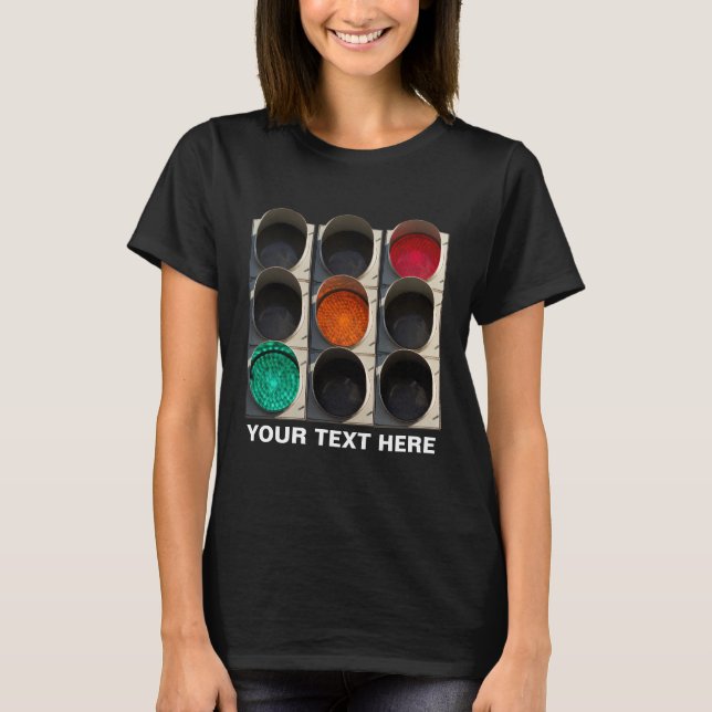 T-shirt Feux de signalisation noir (Devant)
