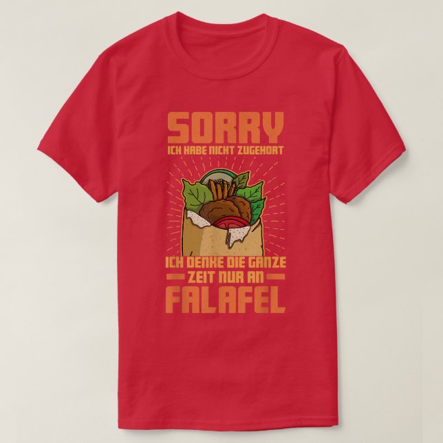 T-shirt fèves falafel cuisine arabe égypte vacances végéta (Design devant)