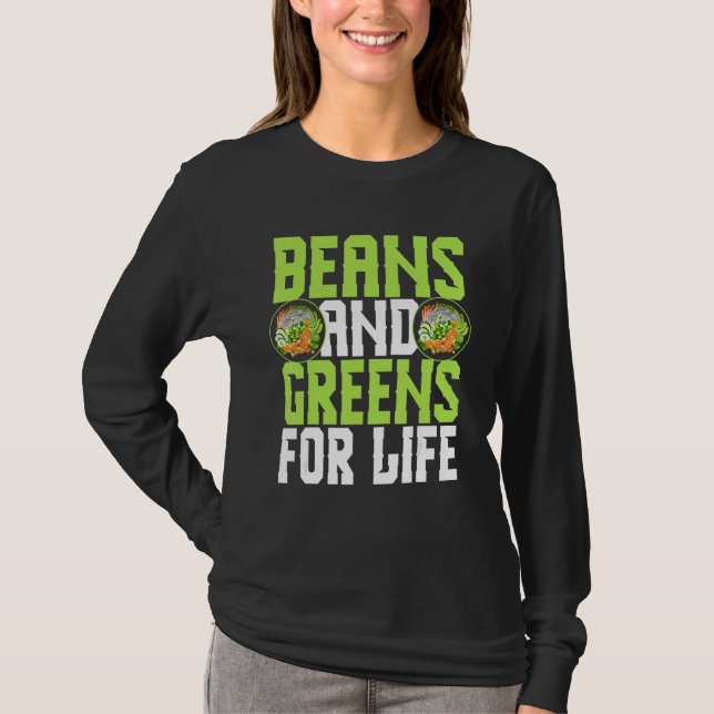 T-shirt Fèves Légumes Végétariennes Et Végétaux Végétaux (Devant)