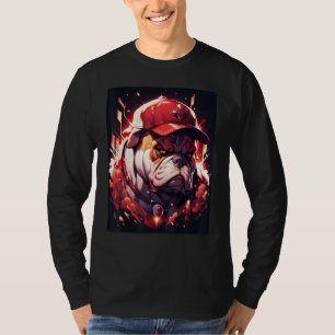 T-shirt Fèvre de Baseball Bulldog Montrez Votre Dévotion d