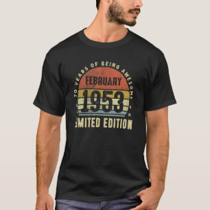 T-shirt Février 1953 70e anniversaire 70 ans