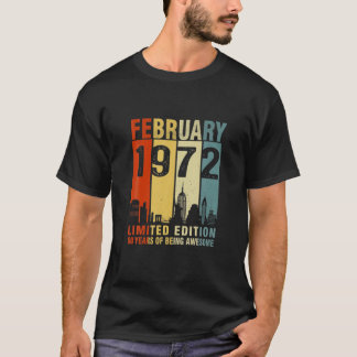 T-shirt Février 1972 Édition Limitée 50 Ans De Folie
