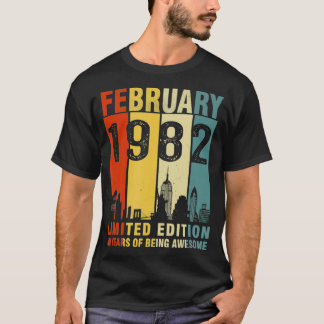 T-shirt Février 1982 Edition Limitée 40 Ans D'Être Mainten