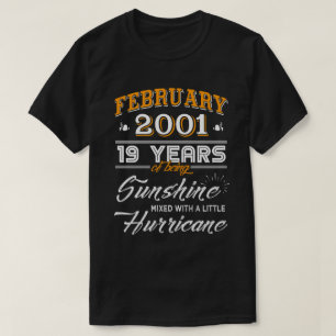 T-shirt Février 2001 19 Ans Cadeaux Mariages