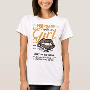 T-shirt Février Fille drôle chemise d'anniversaire