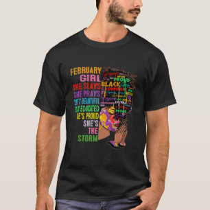 T-shirt Février Fille Elle Étouffe & Prie Février Annivers