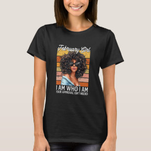 T-shirt Février Fille Je Suis Qui Je Suis Afro Melanin Afr